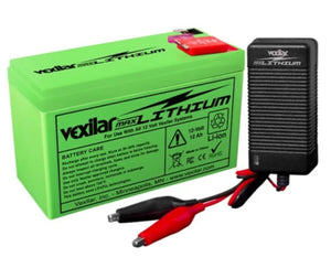 Vexilar 12ah Lithium Battery W/ 2.5ah Rapid Charger